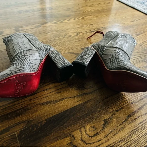 NWT Freebird by Steven Croc-Embossed Brown Ankle Boots - Picture 10 of 12